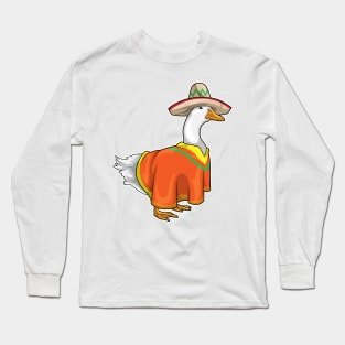 Duck Mexican hat Poncho Long Sleeve T-Shirt